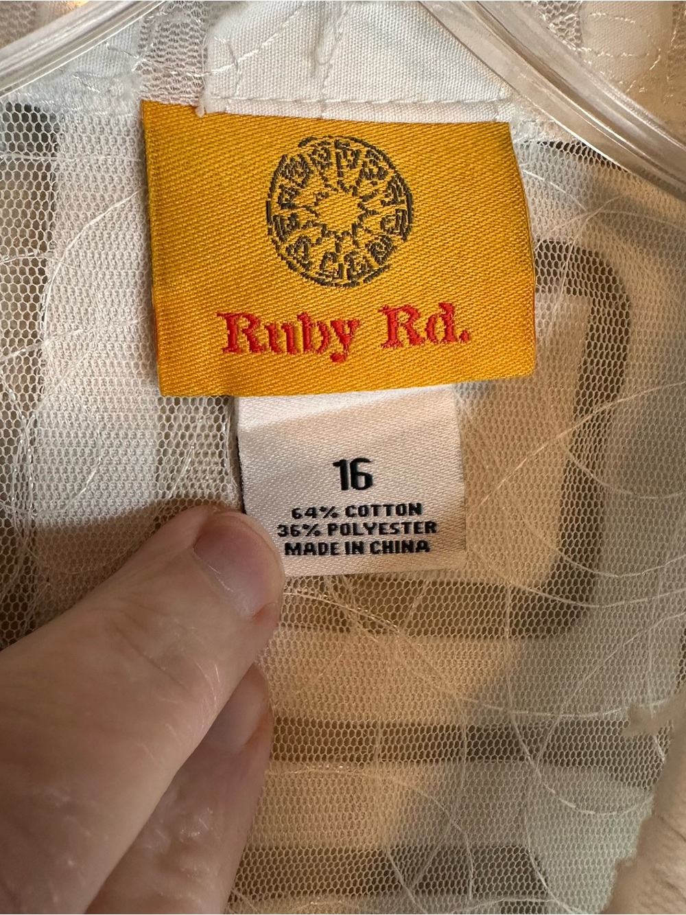 Ruby Rd. White Sheer Textured Square-Pattern Button Jacket - Picture 3 of 5